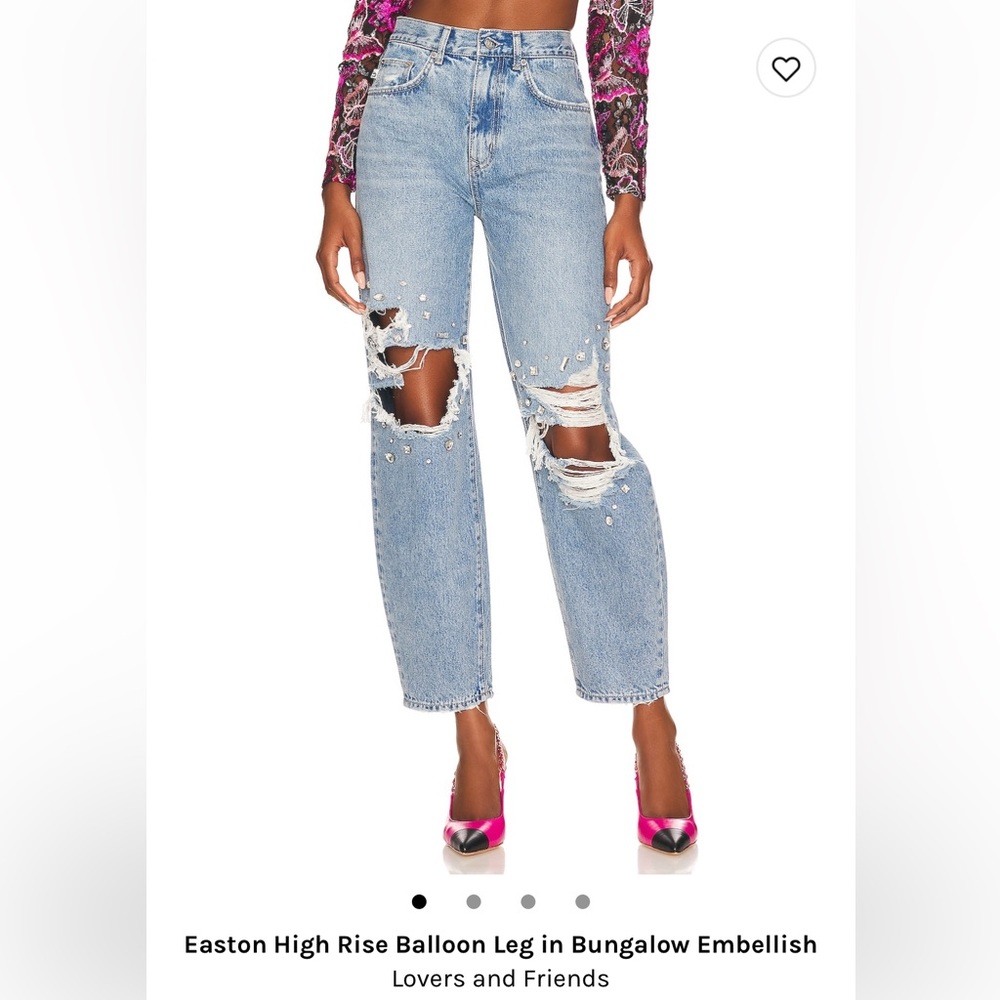 Revolve Lovers and Friends EASTON HIGH RISE BALLOON LEG Jeans Denim - NYE Bridal